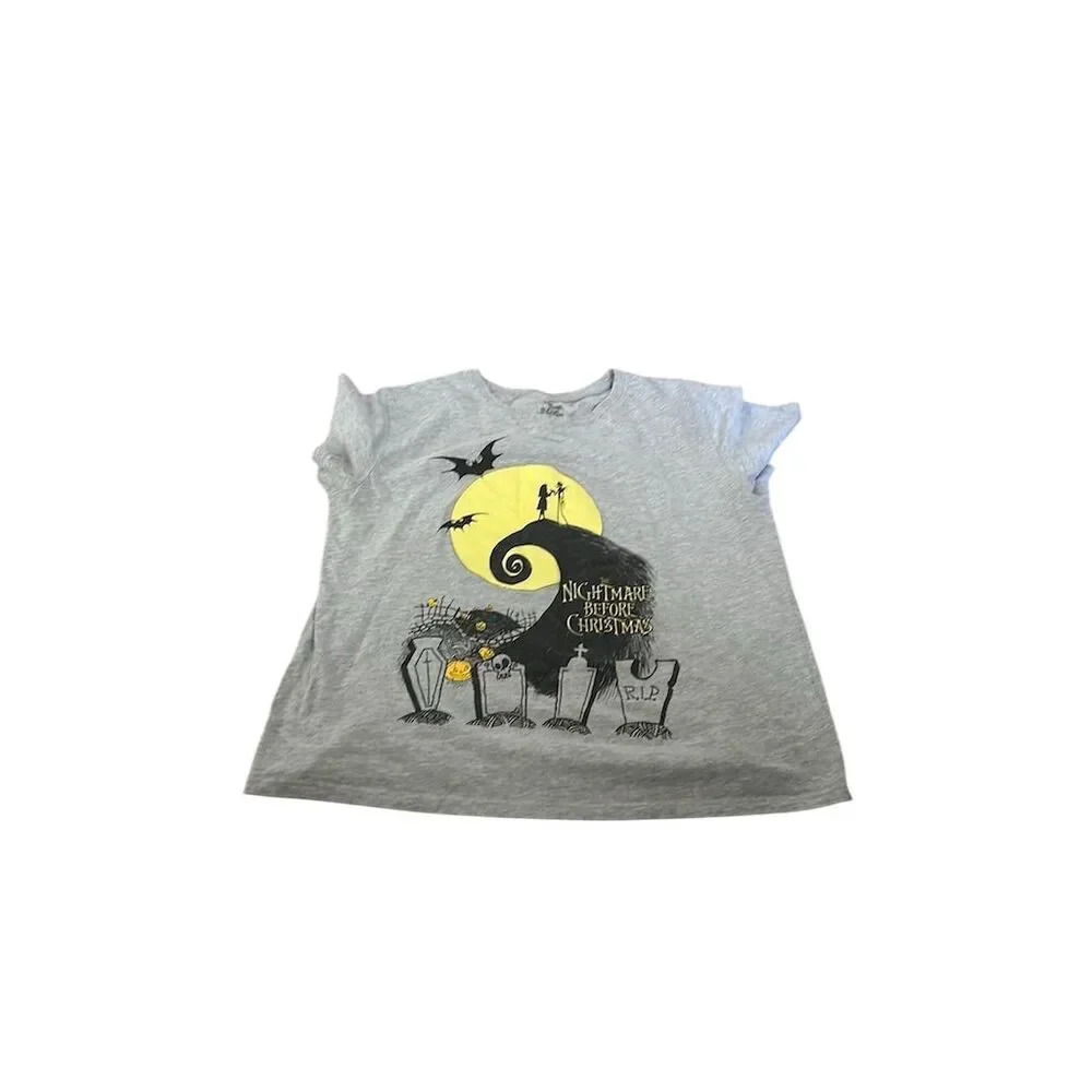 Disney The Nightmare Before Christmas  Tee Children’s Gray XL Unisex
#075